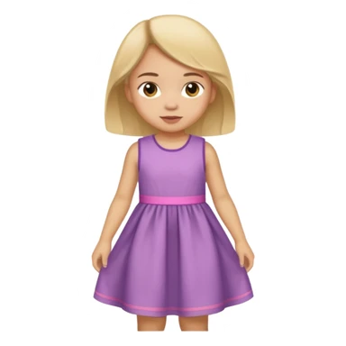 a little girl changing clothes sticker