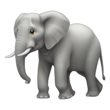 Un chat sur un éléphant sticker