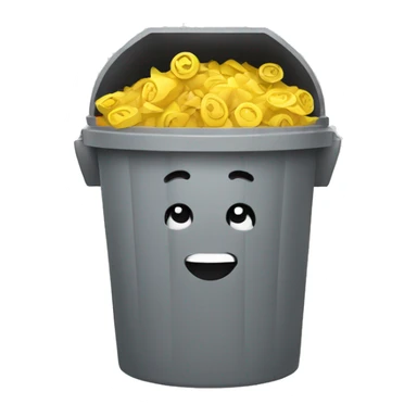 happy trash bin sticker