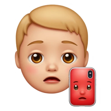 Please make an iPhone version of the baby emoticon that hurts because of the fever sticker