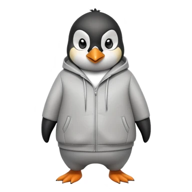 head and shoulders portrait of a friendly anthropomorphised penguin wearing a mafia-style tracksuit, soprano vibe, angry, confident scheming expression sticker
