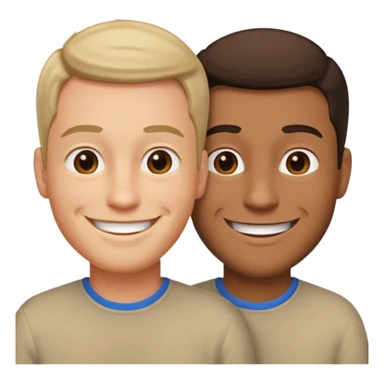 Two men rubbing shoulders  sticker