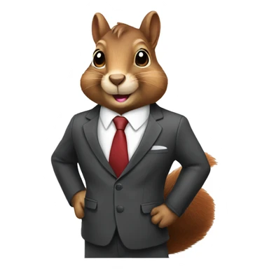 Squirrel in a suit sticker