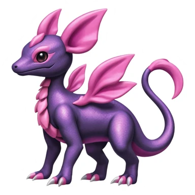 Shiny Dusknoir-Salandit-Sylveon-Fakémon-hybrid-creature (full body)  sticker