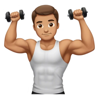 guy doing bicep-curls sticker