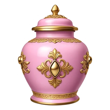 pink and gold jar sticker
