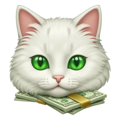 Cat with money sticker