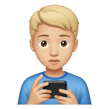 Teenager boy using the cell phone ￼ sticker