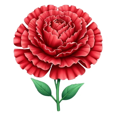 Red carnation sticker
