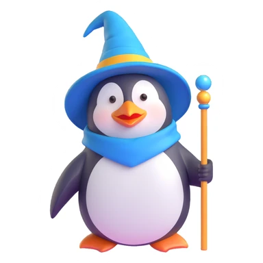 Penguin Wizard sticker