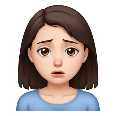 Sad and crying brunette girl sticker