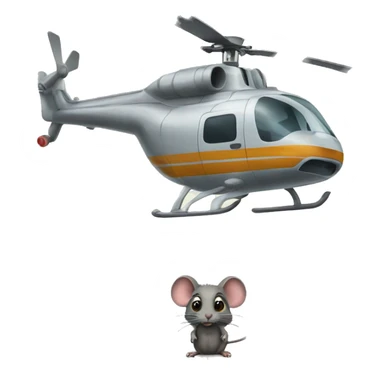 rat and a helicoptare sticker