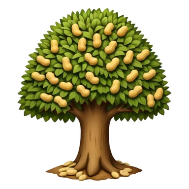 A tree with peanuts sticker