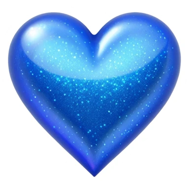 glitter heart with neon blue sparkles sticker