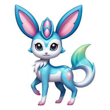 Colorful Exotic Meloetta-Sylveon-Glaceon-Venom-Stitch-Fakémon-creature-hybrid sticker