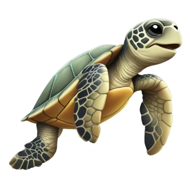Sea turtle wearing a Hawaiian lei’ sticker