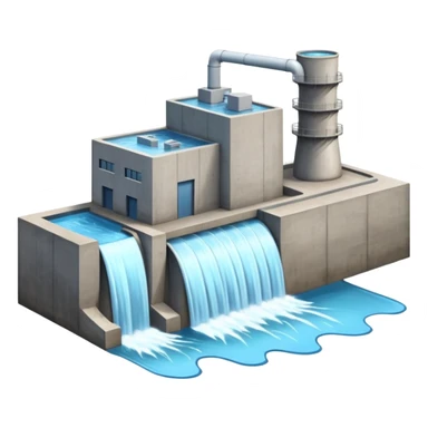 hydroelectric power station sticker