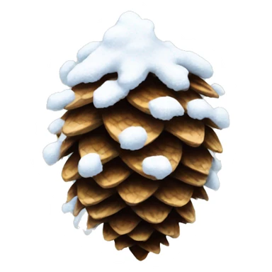 Pinecone with snow on it sticker