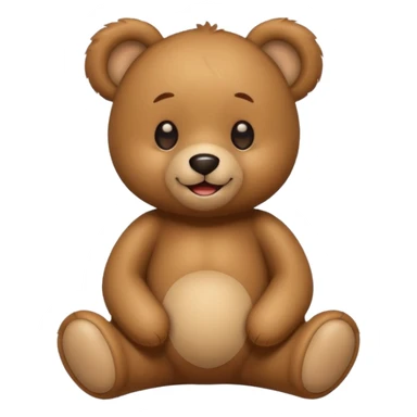 teddy bear with happy face sticker