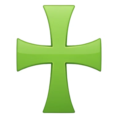 change the red cross emoji color to only green cross color sticker