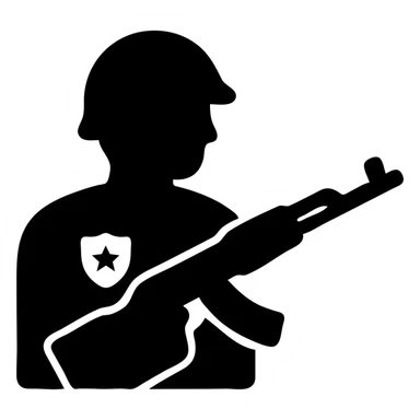 Syrian soldier with AK 47 sticker