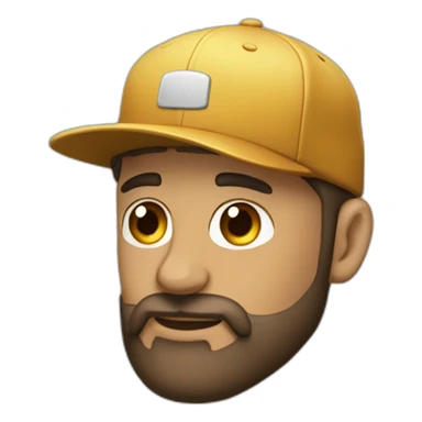 Barba y gorra visera sticker