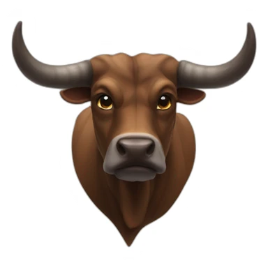 BRINDLE  BULL STRAIGHT HORNS sticker