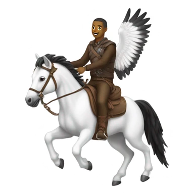 Me riding on flying hawk’s  sticker