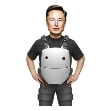 Elon musk with grok sticker