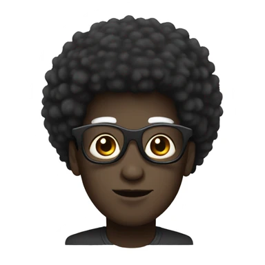 Black lama with a fro sticker