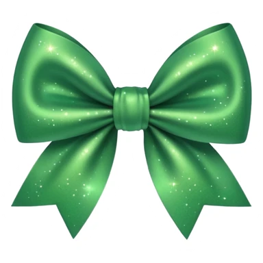 sparkly bow green sticker