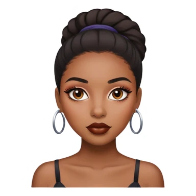 Black girl Latina makeup look sticker