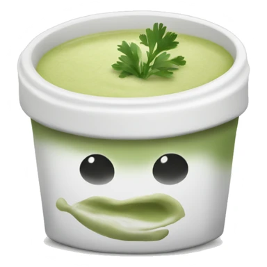 white cilantro garlic sauce sticker