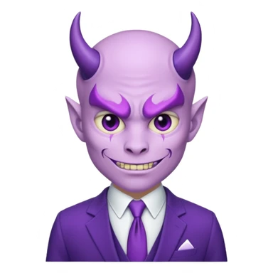 purple devil with suit sticker