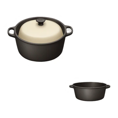 Cream le cruset Dutch oven sticker