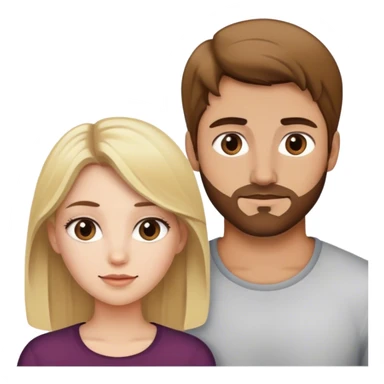 Blonde girl and brown haired guy sticker