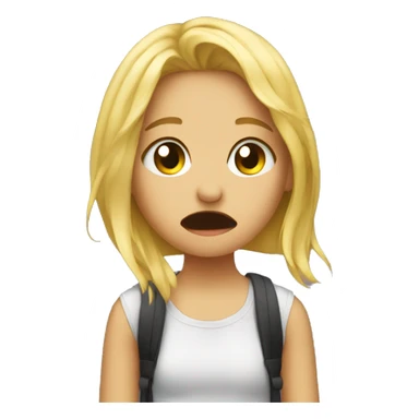 girl cries when she goes to a concert sticker