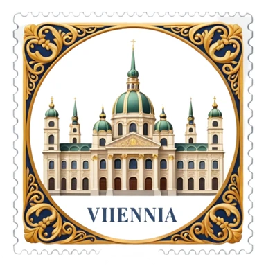 Briefmarke Wien  sticker