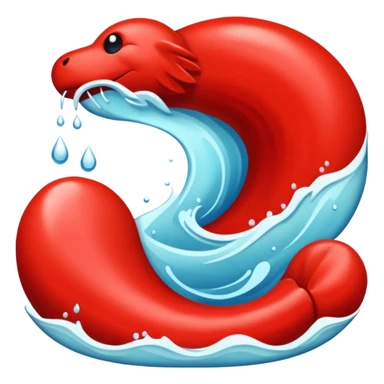 river flowing, river water red sticker
