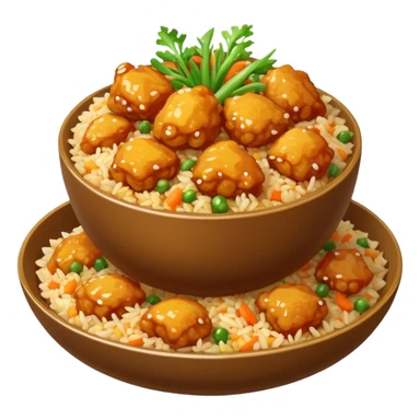 Orange chicken and fried rice sticker