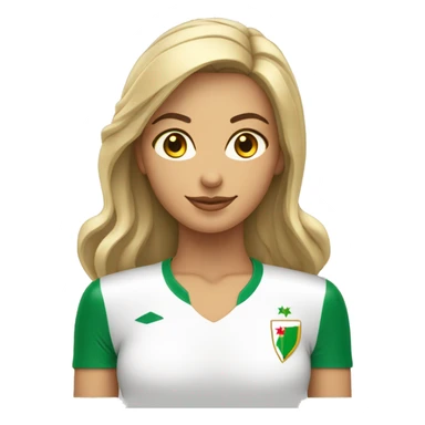  femme qui porte le maillot de foot de l’Algérie sticker