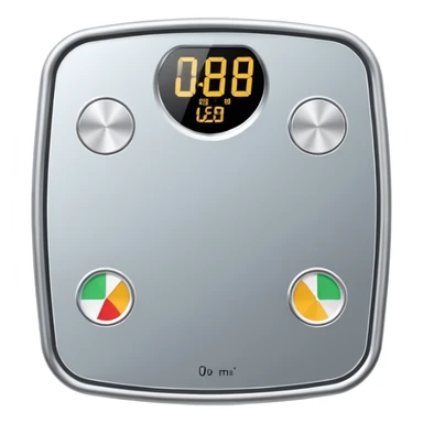 Digital weight scale with 0:00 on it sticker