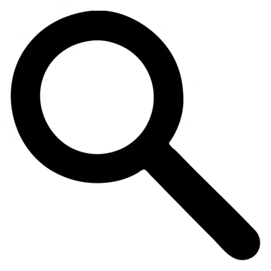 red magnifying glass, icon, clean and modern, minimalistic style sticker