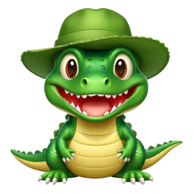 Cocodrilo con gorro sticker