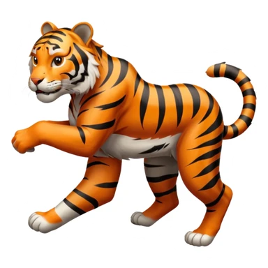 High resolution of a runnig tigar sticker