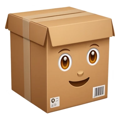 carton box icon  sticker