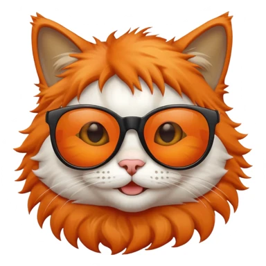 smiling cat with sunglasses sticker