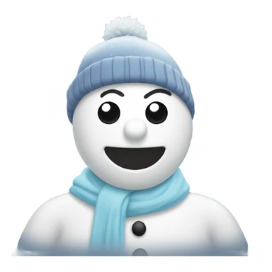 guy outside freezing, turning into a snowman  sticker