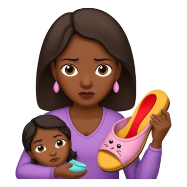 Terlik fırlatan anne sticker