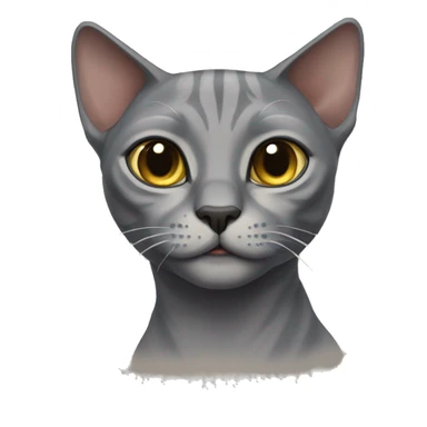 Grey cat of sphinx full-grown sticker